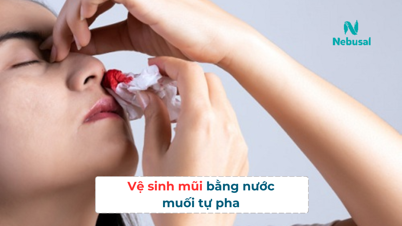 Hậu quả vệ sinh mũi bằng nước muối tự pha